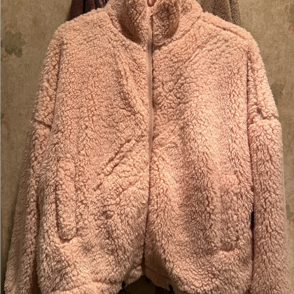Pink teddy jacket!